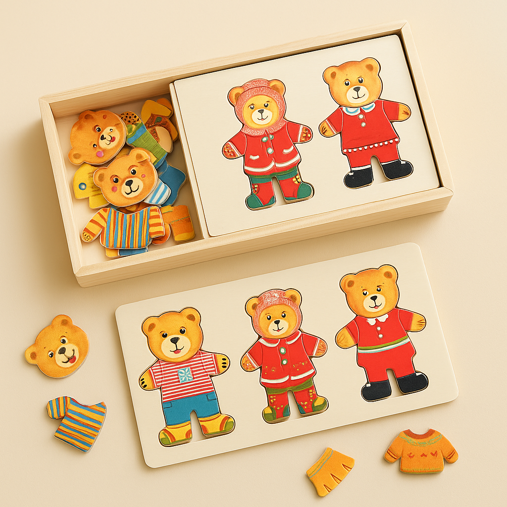 Wooden Puzzle Bear